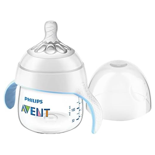 Philips Avent SCF262/06 Biberon evolutif Natural 150 ml avec capuchon de protection + tétine douce débit moyen 4 Mois+