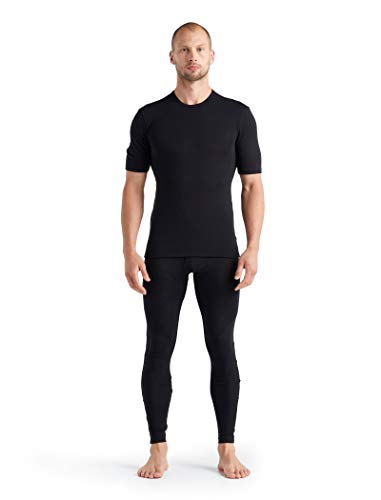 Icebreaker Men's Standard 175 Everyday Cold Weather Leggings-Wool Base Layer Thermal Pants with Fly4