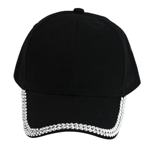 Gorra de béisbol unisex ajustable con brillantes miniatura 3