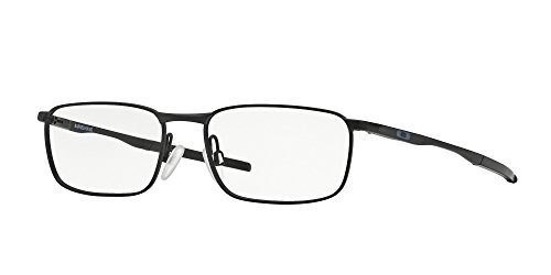 Oakley Men's Ox3173 Barrelhouse Rectangular Prescription Eyeglass Frames, Matte Black/Demo Lens, 52 mm