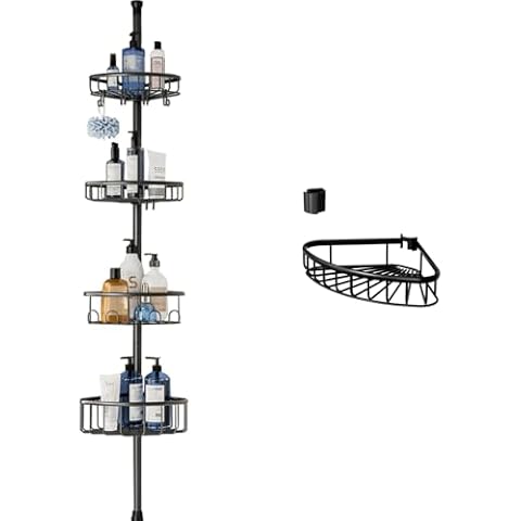 ESSEME Corner Shower Caddy Tension Pole Cover