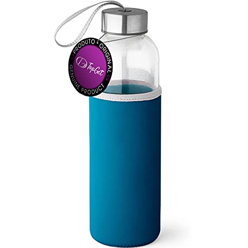 Garrafa de Vidro 520 ml Soft TopGet (Azul)