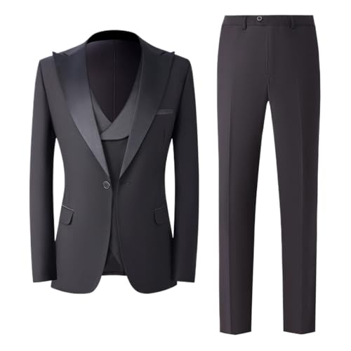 Men’s Formal 3 Piece Suit with Vest and Pants Business, Wedding and Party Outfit