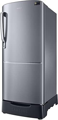 Image of Samsung 183 L, 3 Star, Digital Inverter, Direct-Cool Single Door Refrigerator (RR20C2823S8 /NL, Silver, Elegant Inox, Base Stand Drawer)