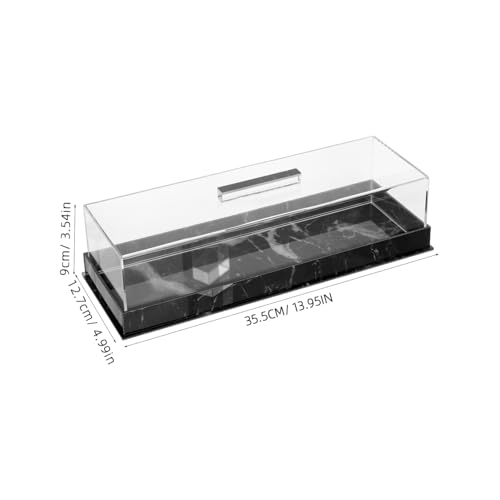 Plateau à gâteaux avec couvercle acrylique rectanculaire pour boulangerie UKCOCO