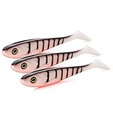 Zite Fishing Inzite Flanker Hecht-Shad 18,5cm - UV-Aktiver Gummiköder für Hecht-Angeln – Robuster & Effektiver Gummifisch – Fängiger Hecht-Köder (3X Barbeque Otto)