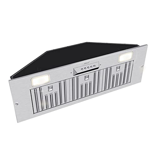 Akicon 30 Inch Range Hood Insert, Ultra Quiet Stainless Steel Ducted Insert/Built-in Kitchen Vent Hood with Powerful Suction, LED Lights and Dishwasher Safe Filters, 3-Speeds 600 CFM (NX-Hood 30)