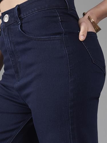 Image of Dolce Crudo Boot Cut High Rise Cropped Jeans for Women