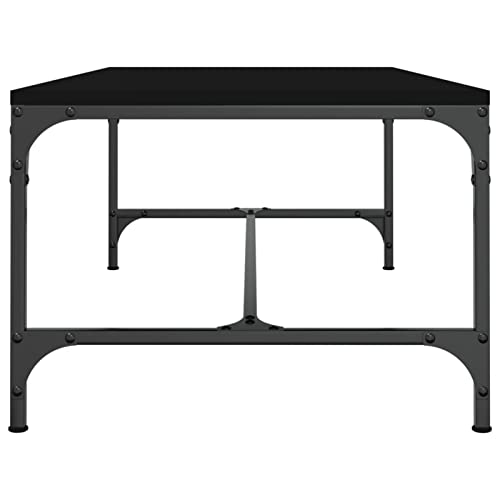Table de salon noire compacte en bois pour optimiser l'espace de votre studio - 7