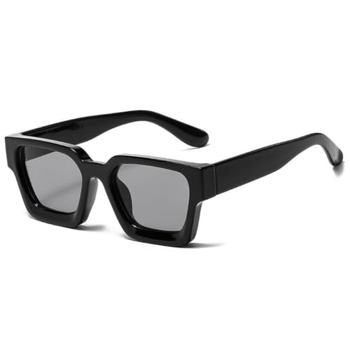 Lunettes de soleil rétro en métal rondes punk avec verres transparents UV400