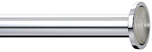 Image of Ivilon Tension Curtain Rod - Spring Tension Rod for Windows or Shower, 24 to 36 Inch. Chrome