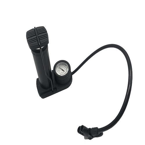 BRIGHTFUFU Tire Floor Pump with Gauge Compact and Lightweight Foot Activated Pump Multi-Purpose Bike Inflator with Tire Repair Kit