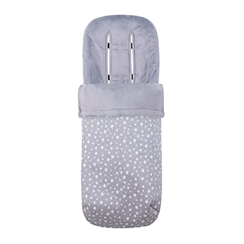 JYOKO KIDS Saco Gemelar, Babyzen YoYo compatible con Bugaboo Donkey (POLAR, WHITE STAR)