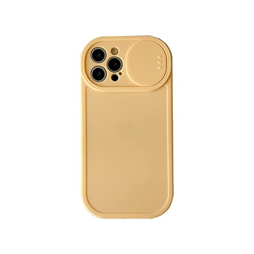 Coque iPhone XS Max protection caméra coulissante antichoc jaune