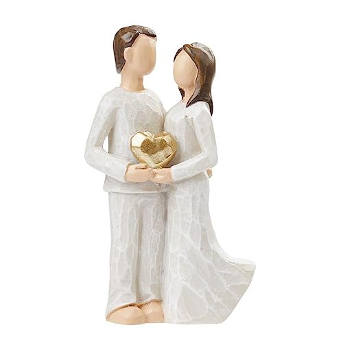 Hobbyfun Miniatur Dekofigur Paar mit Herz 8,3cm Polyresin Holzoptik Skulptur Mini Figuren Deko Statue Geschenk Tortenfigur Hobbyfun Miniatur Dekofigur Paar mit Herz 8,3cm Polyresin Holzoptik Skulptur Mini Figuren Deko Statue Geschenk Tortenfigur