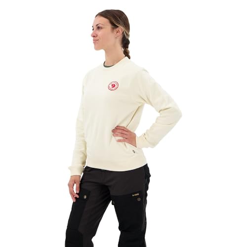 Fjallraven 87230-113 1960 Logo Badge Sweater W Sweatshirt Damen Chalk White Größe XXL