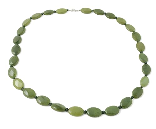 Biddy Murphy Irish Connemara Marble Oval Beaded Necklace for Women, 25