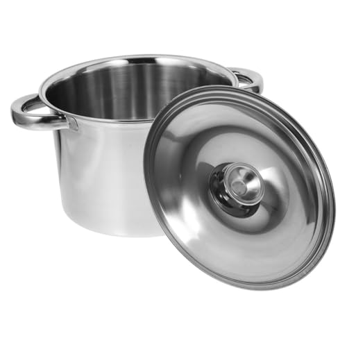MOTHNUR Olla De Acero Inoxidable Tapa Para Sopa Cacerola De Cocina Versátil Para Hervir y Cocinar Para Uso Doméstico y Profesional Grosor