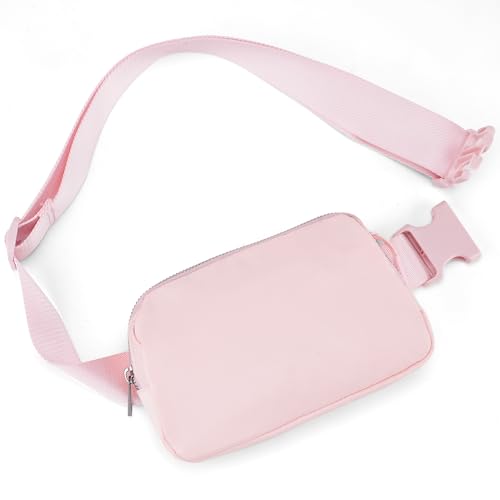 Image of JSJ Mini Fanny Pack for Women & Men,Valentines Day Gifts for Girls Teens Kids Daughter Sister Her,Trendy Stuff Crossbody Bags Cute Everywhere Belt Bags.(Pink)