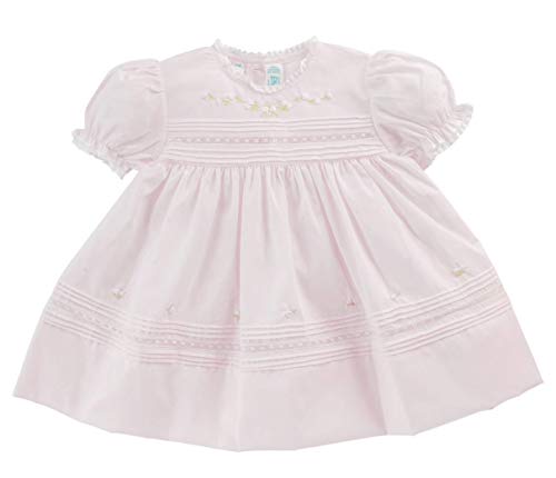 Feltman Brothers Baby Girls Pink Vintage Lace Trim Dress 6M