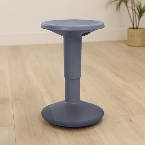 Image of Back2School Express Wobble Stool - Adjustable Height 15.7 inch-21.7 inch Active Learning Chair for Kids & Adults, Ergonomic Flexible Seating for Classroom, Homeschool & Office, 220 lbs Capacity, Grey