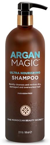 ARGAN MAGIC Ultra Nourishing Shampoo - Argan Oil and Antioxidants to Nourish and Restore Damaged and Over-Processed Hair Types (32 Ounce/946 Milliliter)