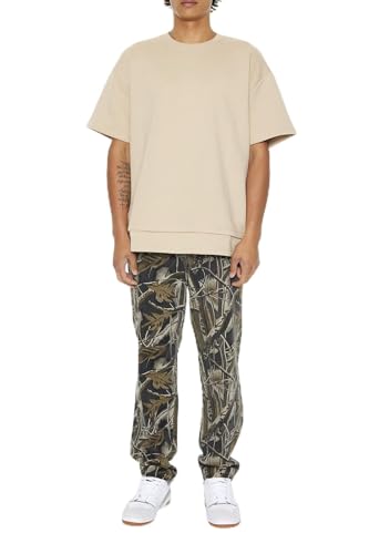 Forever 21 Men's Slim-fit Leaf Print Pants