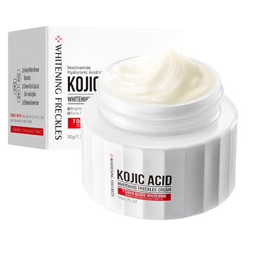 Kojic Acid Cream - Skin Lightening Cream for Anti Aging - Dark Spot Remover for Face - Hydrating Face Moisturiser for Dry Skin - Face Cream for Women - Anti Wrinkle Face Care Moisturising 50g