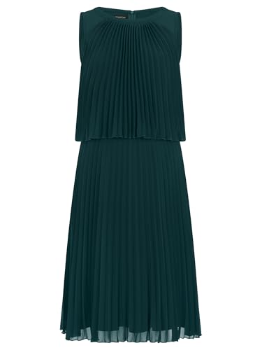 Robe en mousseline femme mi-longue plissée et vaporeuse