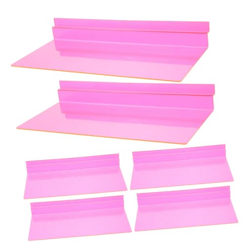 FUNOMOCYA 6pcs Shoe Shelves Plastic Display Racks for Sneakers Sliding Wall Storage