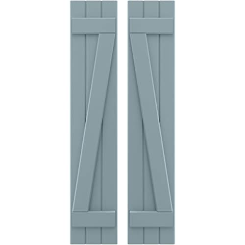10 1/2"W x 35"H Americraft Three Board (2 Batten) Exterior