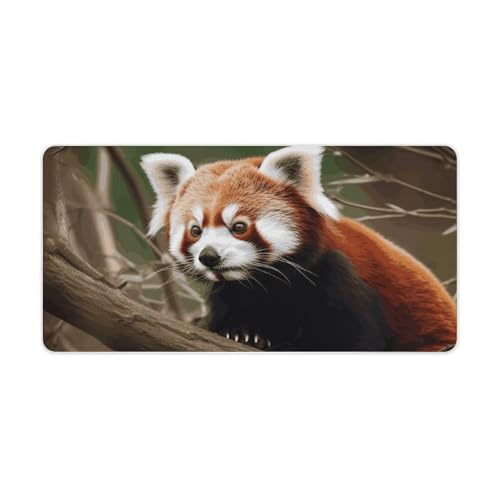 Protector para Escritorio Grande con Panda Rojo y Base Antideslizante