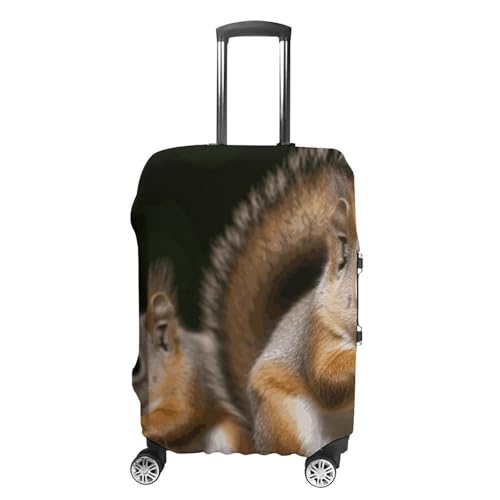 Squirrel Animal Printed Luggage Cover Protector, Fits 18-32 Inch Luggage
