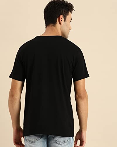 Image of Bewakoof Women's Typography 100% Cotton T-Shirt - Boyfriend Fit, Round Neck, Half Sleeves