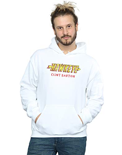 Image of Marvel Men's Hawkeye AKA Clint Barton Hoodie White X-Large