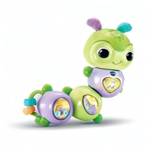 VTech Baby Drehspaß-Raupe – Interaktives Rassel- und Motorik-Spielzeug, das spricht und singt – Für Kinder von 6-24 Monaten