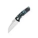 Kansept Folding Knife Main Street T1015A5 7.92in Folding Pocket Knives with 3.36in Stonewashed M390 Wharncliffe Blade and Blue and Black Carbon Fiber Handle for Outdoor, Tactical, Survival, Dirk Pinkerton Deisgn Camping Hunting Knife