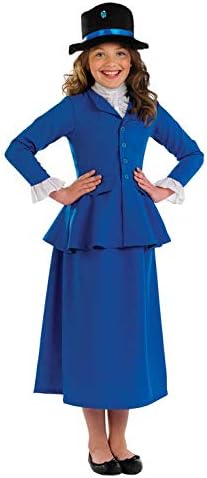 fun shack Victorian Nanny Costume Girl Blue Halloween Costumes For Girls X-Large