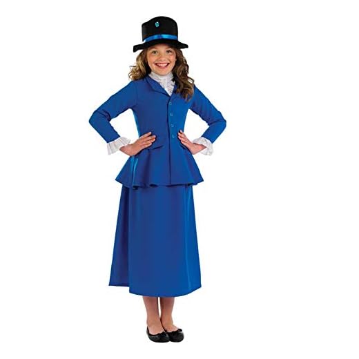 Fun Shack Disfraz Niñera Victoriana Niña, Disfraces Época Victoriana, Traje Carnaval y Halloween Niña, XL