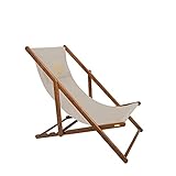 Holtaz Premium Tumbonas de Madera Plegable Hamaca Madera con Tela extraíble y Almohada para Jardín, Piscina Playa Bares Cafés Hoteles hasta 130 kg