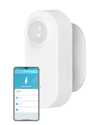 MOES Sensor de Movimiento Inteligente Zigbee, Seguridad para el hogar, Sensor de Movimiento inalámbrico con aplicación de monitoreo Remoto, Control de Voz Compatible con Alexa 1 pcs