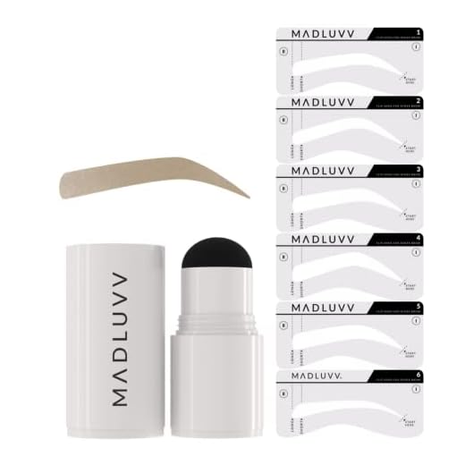 MADLUVV Patented Eyebrow Stamp Stencil Kit, 1-Step Brow Stamp™ + Shaping Kit, The Original Viral Eyebrow Stamp and Stencil Set (Taupe)