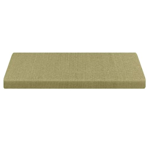 Cojines de silla verde hierba para sillas de comedor, fundas de lino extraíbles y lavables, cojín de repuesto antideslizante para banco de interior, 38 x 18 x 2 pulgadas, perfecto para uso en cocina y