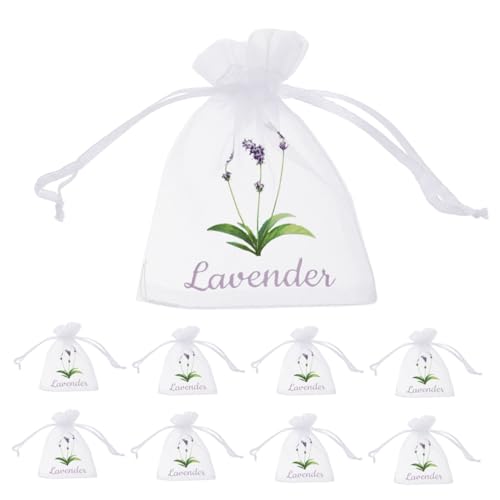Cabilock 50pcs Empty Sachet Bags for Dried Lavender Flowers Potpourri Pouches Food Grade Lavender Spices Bag