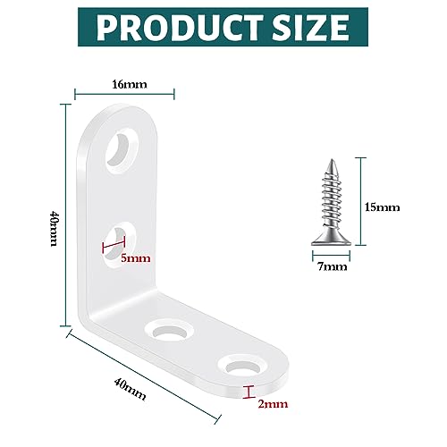 Yeepeo 12 Pcs Corner Bracket 40 × 40mm - Image 2