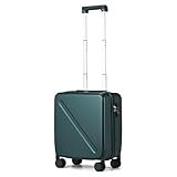 MILADA 16 Inch Underseat Carry On Luggage With Wheels Underseat Carry On Bag Small Suitcase Personal Item Hard Shell Suitcases Mini TSA Approved Carry On Luggage, Blackish Green