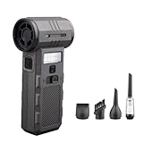 Kingke Ventilador profesional de mano para suciedad de 45 m/s, velocidad de 300 g, motor sin cepillo con luz integrada para limpieza de teclas, ventilador de mano, pulidor de aire sin cepillo