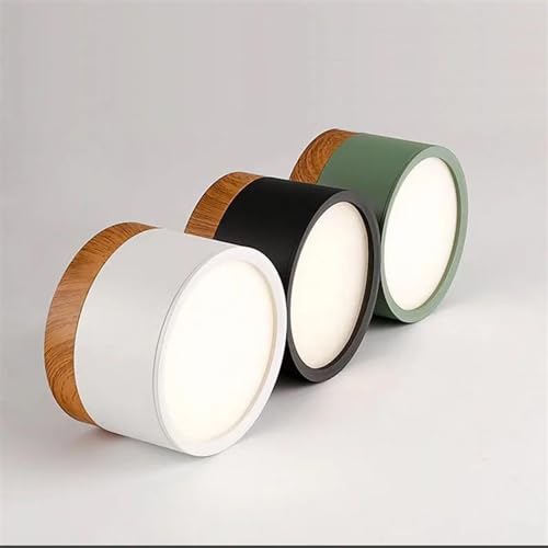 Foco de luz de techo LED de madera negra y 7W regulable para decoracion de interiores 3