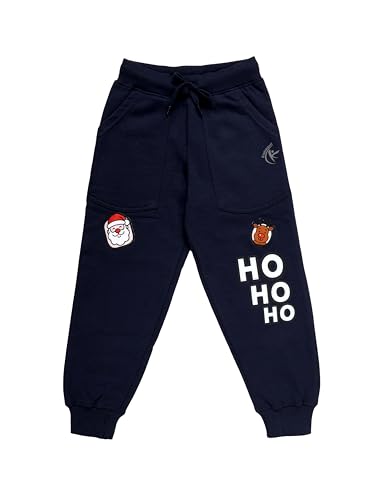 Image of KiddoPanti Boys Solid Fleece Track Pants | Cotton Poly Fleece Fabric | Ankle Length Bottom Rib | 2 Front Patch Pocket | Elastic Waist & Drawcord | Jogger Track Pants for Boys