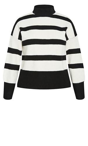 City Chic Women's Plus Size Sweater - Hampstead Wide Stripe4